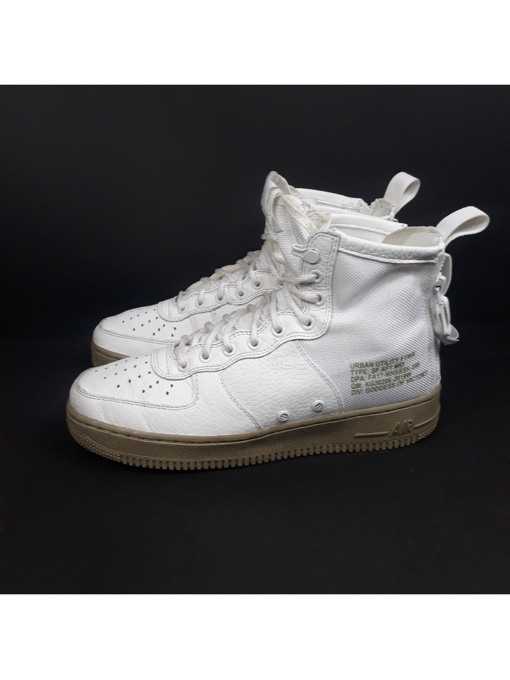 Nike Air Force 1 SF goddess of victory Cream High-Top Sneaker with Strap size 10
